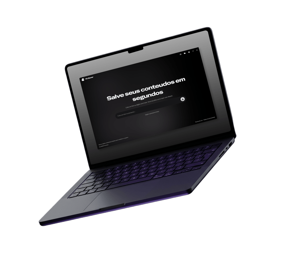 Preview da interface do aplicativo DLSaver